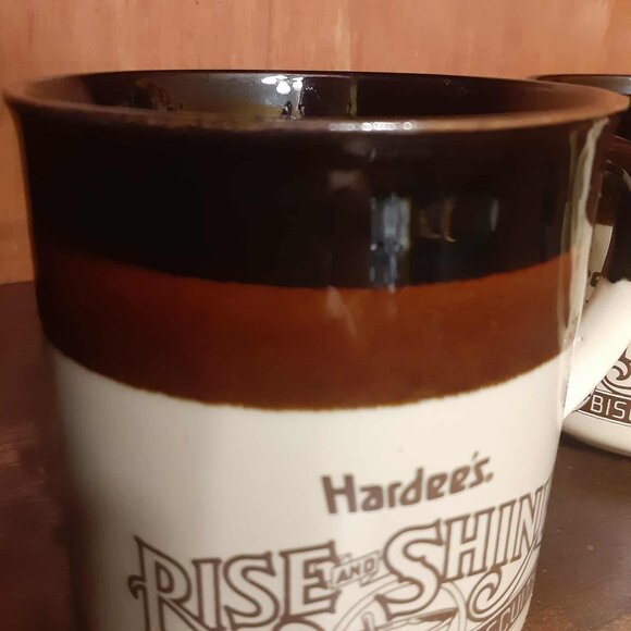 Vintage Hardee's Coffee Cups Lot Of 4 Rise and Shine 1986 1989 - Picture 10 of 11